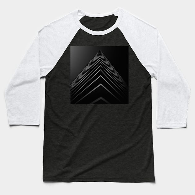 Pyramid Abstract Baseball T-Shirt by MaiKStore